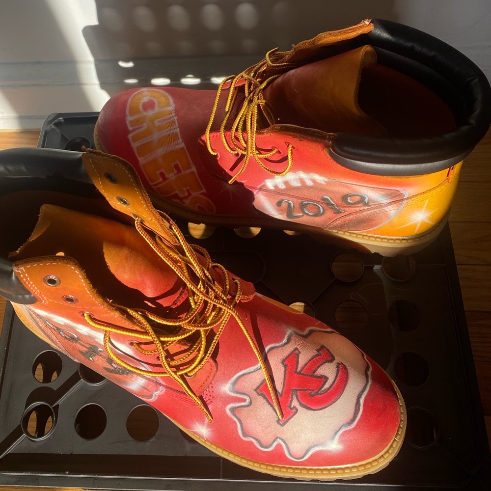 Kansas City CHEIFS custom work boots.